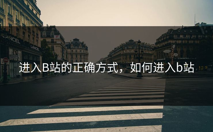 进入B站的正确方式，如何进入b站